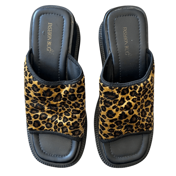 Image of LEOPARD PRINT PLATFORM SLIDES
