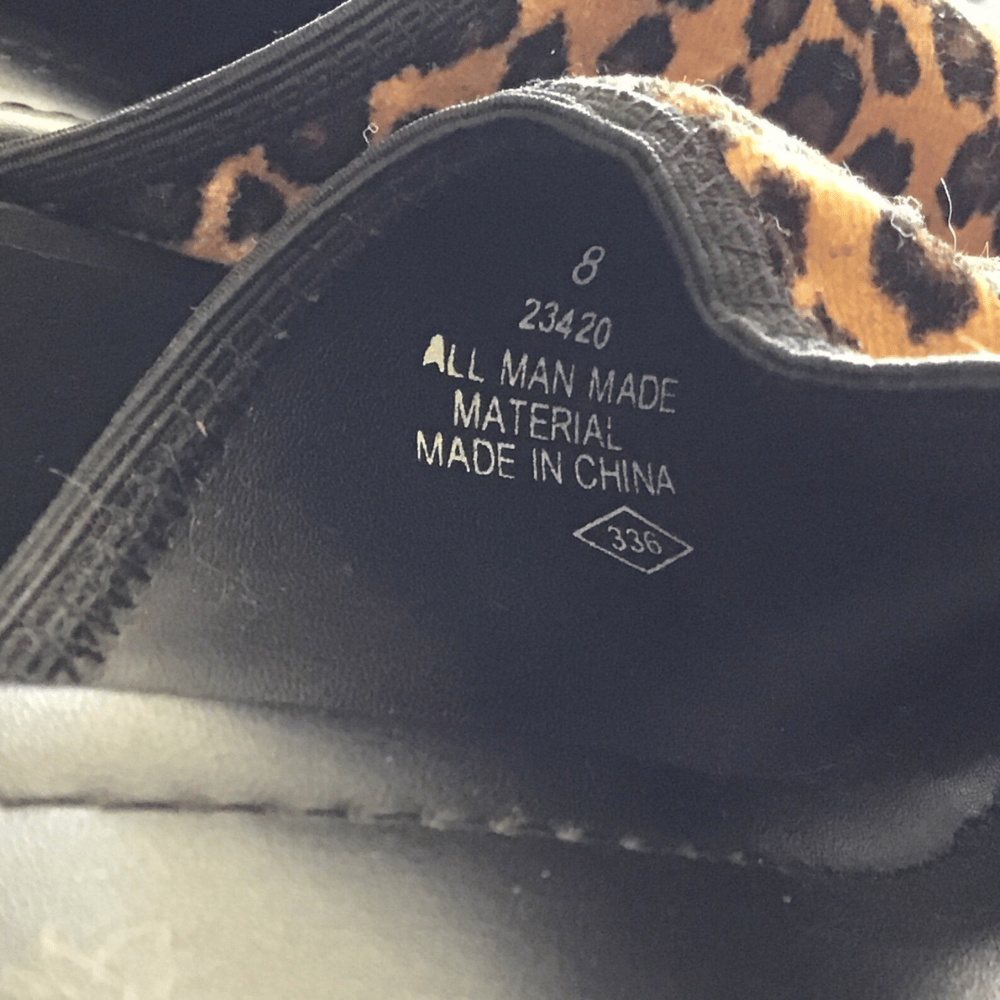 Image of LEOPARD PRINT PLATFORM SLIDES