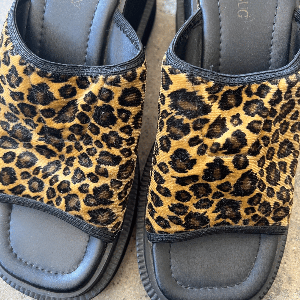 Image of LEOPARD PRINT PLATFORM SLIDES