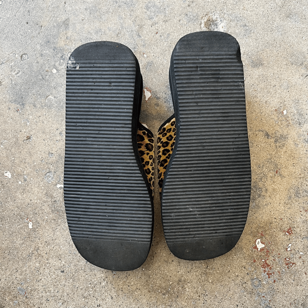 Image of LEOPARD PRINT PLATFORM SLIDES