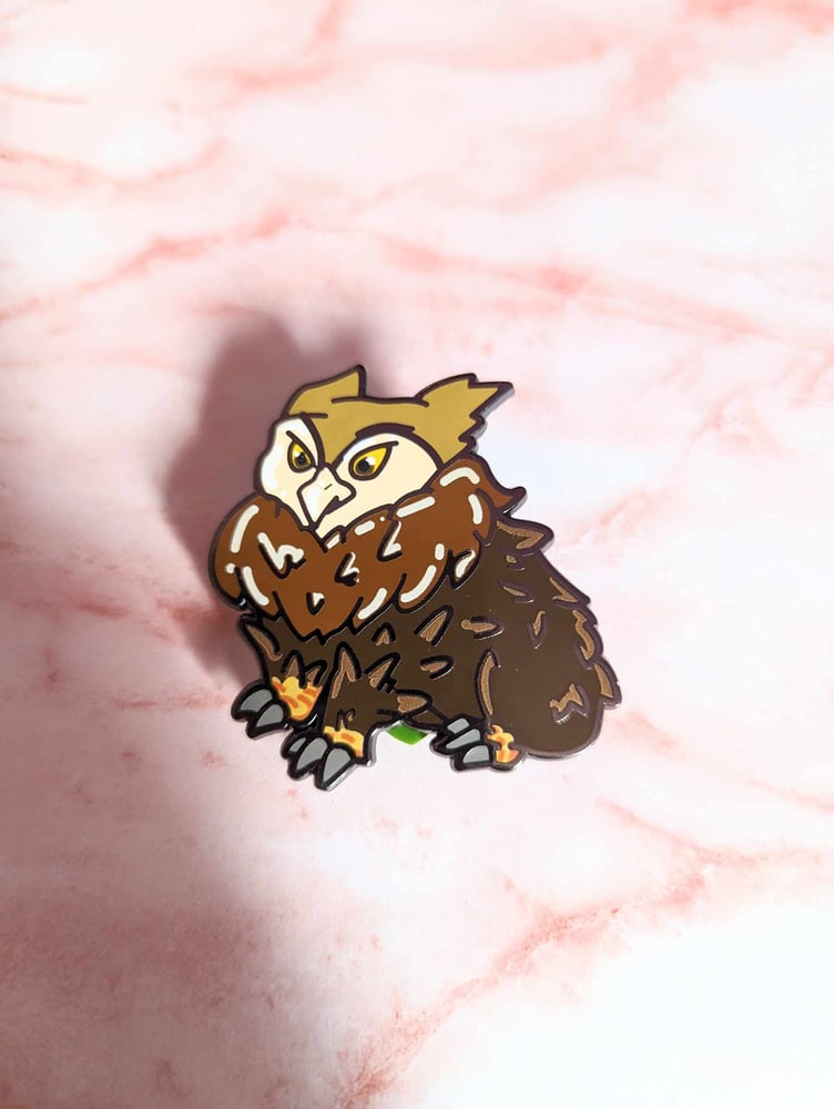 Image of 2" Owlbear RPG Enemy Enamel Pin