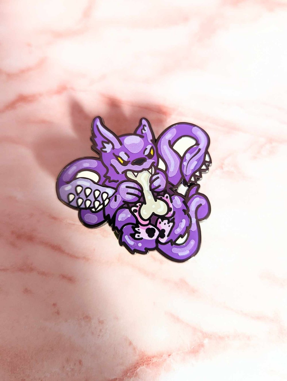 Image of 2" Spicy Kitty RPG Enemy Enamel Pin