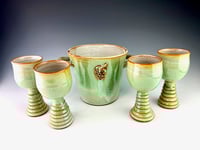 Image 1 of Wine Chiller with grape cluster/textured goblets