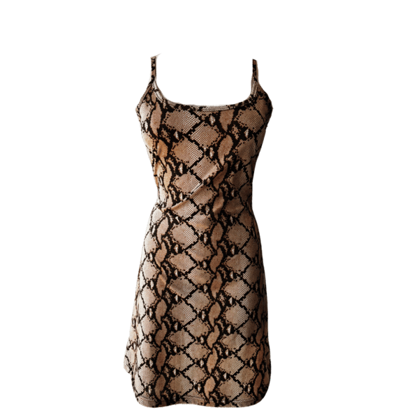 Image of VERSACE SNAKESKIN PRINT DRESS