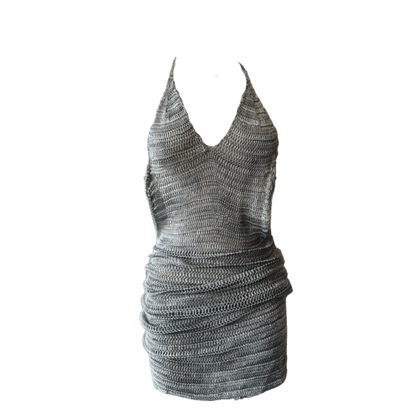 Image of HAND KNIT SILK HALTER DRESS