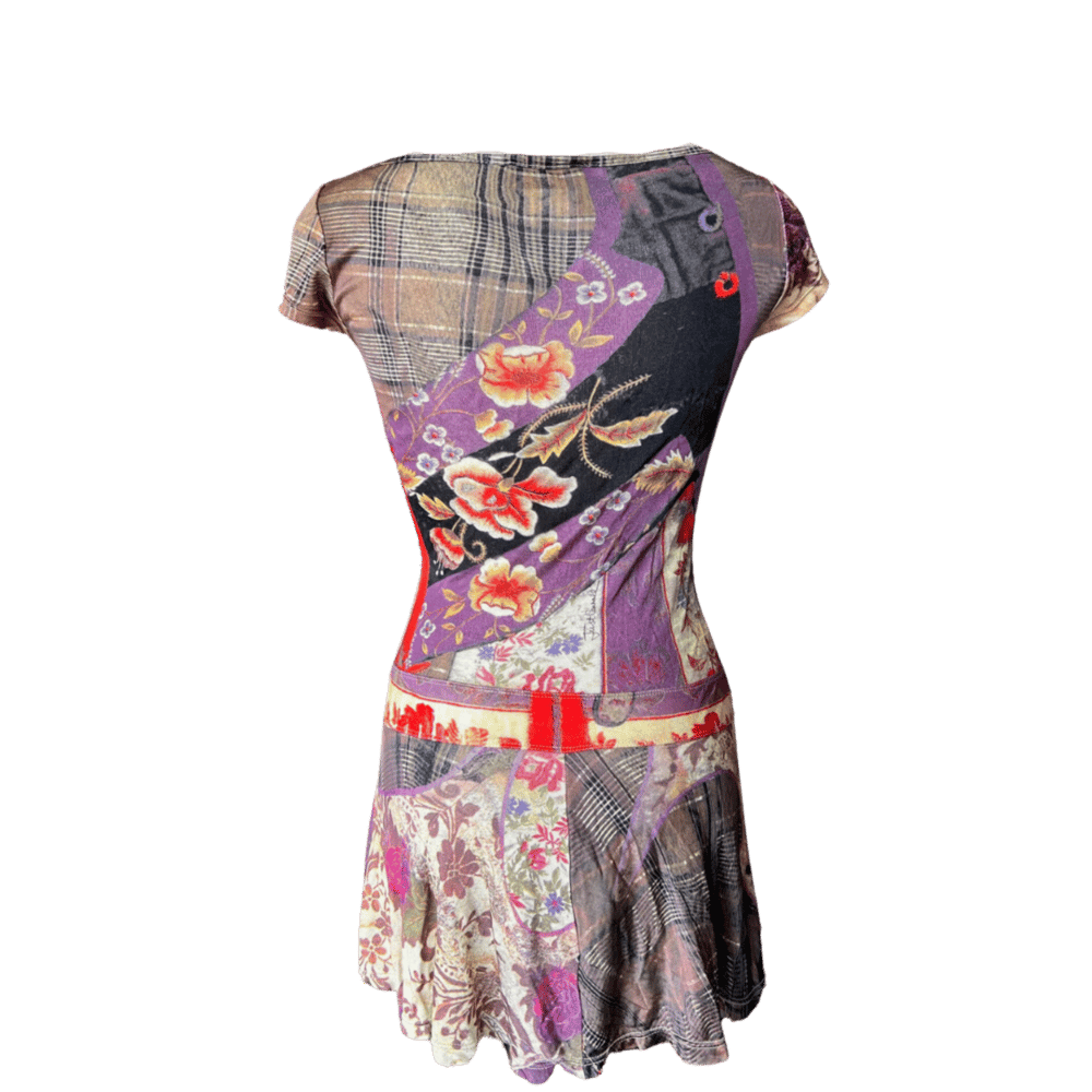 Image of JUST CAVALLI PATCHWORK MINI DRESS