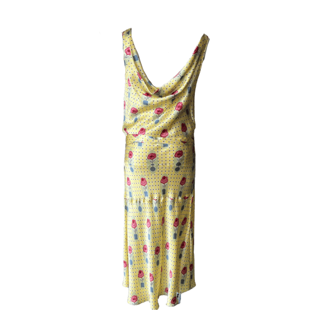 Image of JOHN GALLIANO YELLOW ROSE DRESS