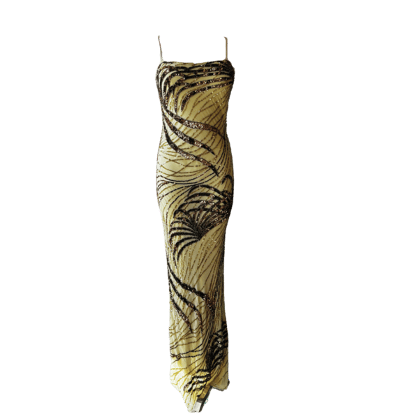 Image of CACHÉ VINTAGE BEADED MAXI GOWN