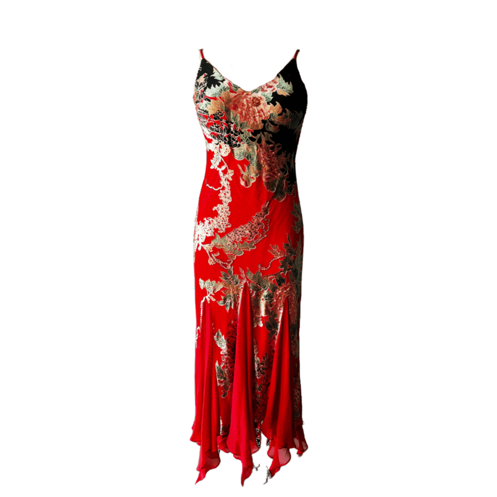 Sue wong silk dress deals