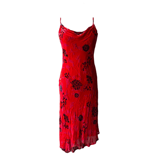 Image of LILY RED FLORAL DRESS