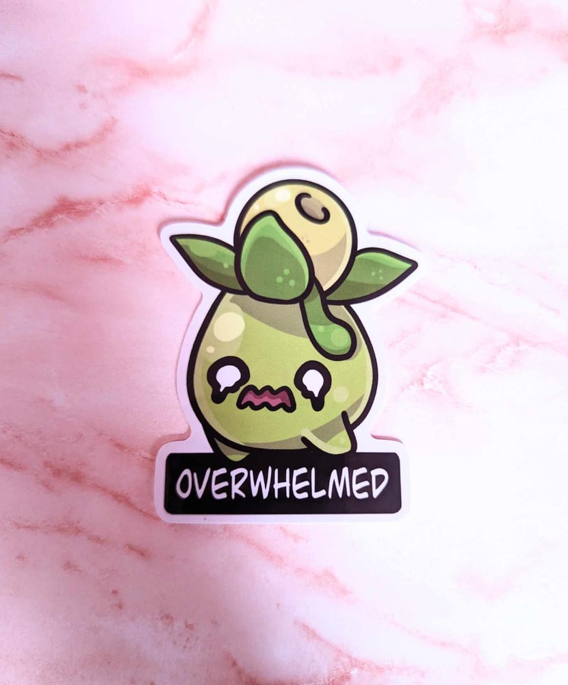 Image of "Overwhelmed" Vinyl Sticker