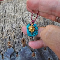 Image 1 of Turquoise Gold Amulet