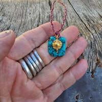 Image 2 of Turquoise Gold Amulet
