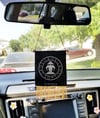 Laos, rearview mirror flag