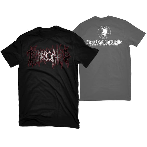 Image of DEPRECATED "DERIDING HIS CREATION" LOGO T-SHIRT 