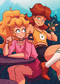 peach + daisy