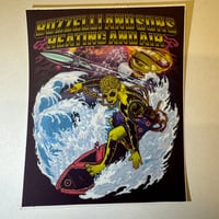 Surfing Alien Sticker