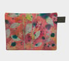 Zipper Pouch in Bloom and Burn