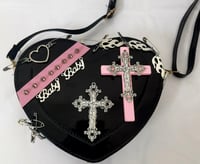 Image 1 of Y2K Gothic Woman Heart Shoulder Bag