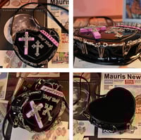 Image 2 of Y2K Gothic Woman Heart Shoulder Bag