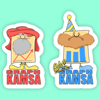 Image 1 of Graph Kamsa + Bar Graph Kamsa Sticker Set