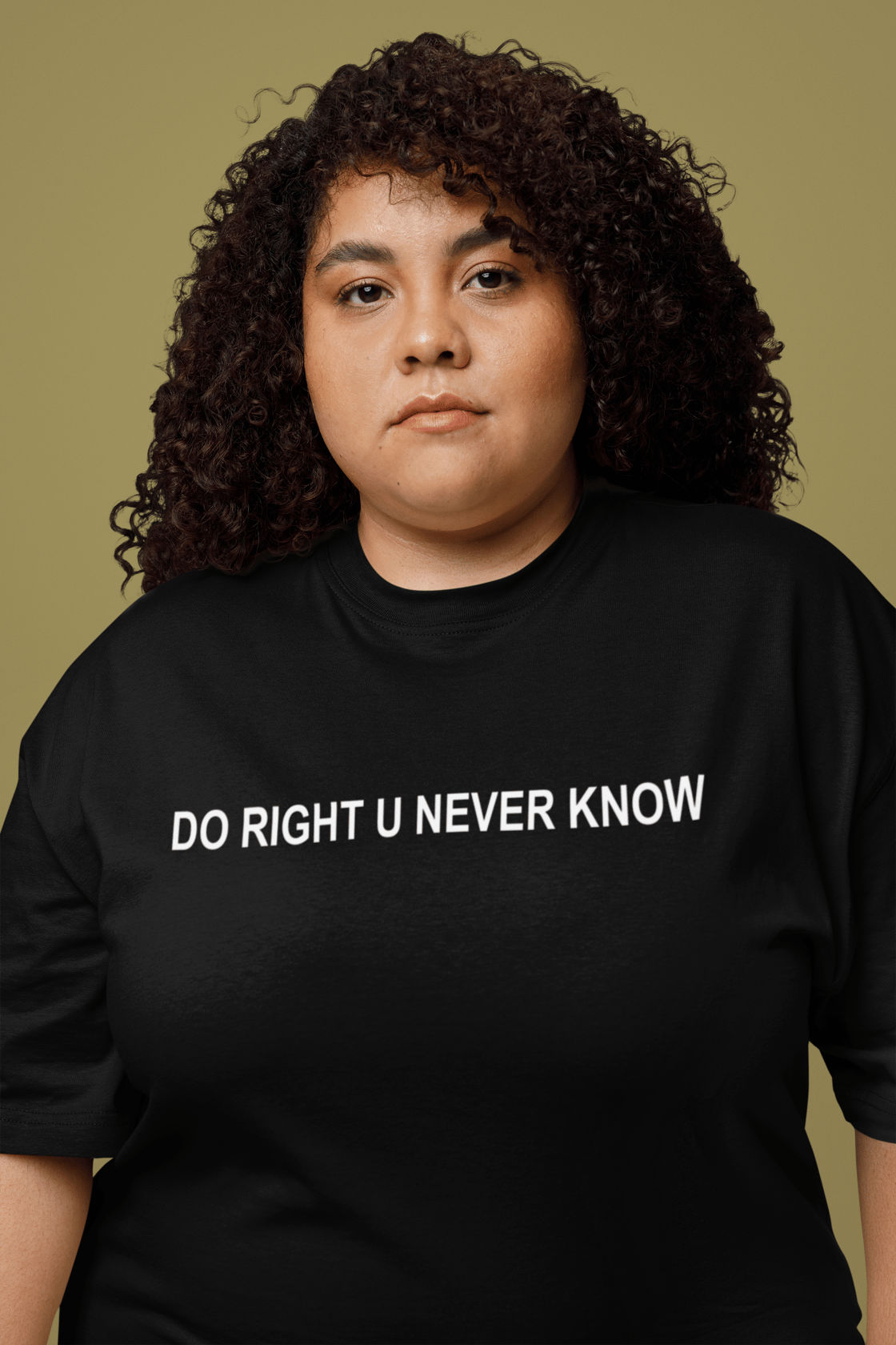 Image of "Do Right U Never Know" Black Tee