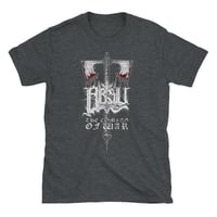 Image 1 of ABSU - THE COMING OF WAR T-SHIRT (WHITE PRINT) DARK HEATHER