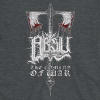 Image 2 of ABSU - THE COMING OF WAR T-SHIRT (WHITE PRINT) DARK HEATHER