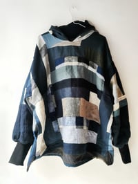 Image 4 of Linen patchwork hoody