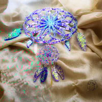 Image 2 of Prisma Suncatcher flower of life (purple)