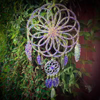 Image 4 of Prisma Suncatcher flower of life (purple)
