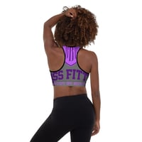 Image 3 of BOSSFITTED Purple and Grey Padded Sports Bra