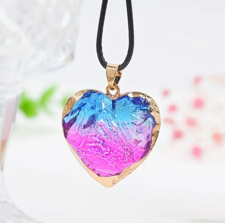 Image of Rainbow Heart Necklace 🌈