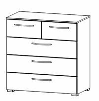 Image 3 of BEDROOM BUNDLE (GLIDEROBE, CHEST OF DRAWERS, 2 X BEDSIDES) - Light Grey