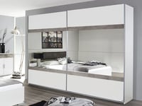 Image 1 of BEDROOM BUNDLE ( GLIDEROBE, CHEST OF DRAWERS, 2 X BEDSIDES) - White / Light Grey