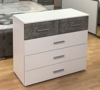 Image 2 of BEDROOM BUNDLE ( GLIDEROBE, CHEST OF DRAWERS, 2 X BEDSIDES) - White / Light Grey