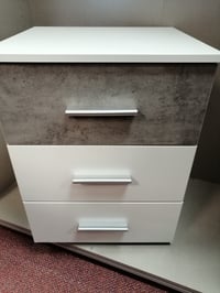 Image 3 of BEDROOM BUNDLE ( GLIDEROBE, CHEST OF DRAWERS, 2 X BEDSIDES) - White / Light Grey