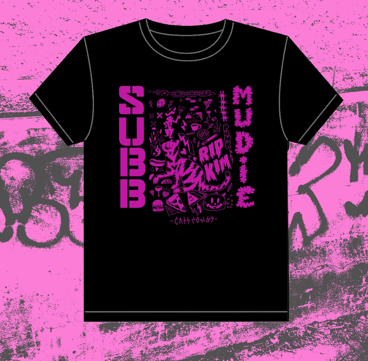 Image de Mudie X Subb " CATS SONGS" T-Shirt