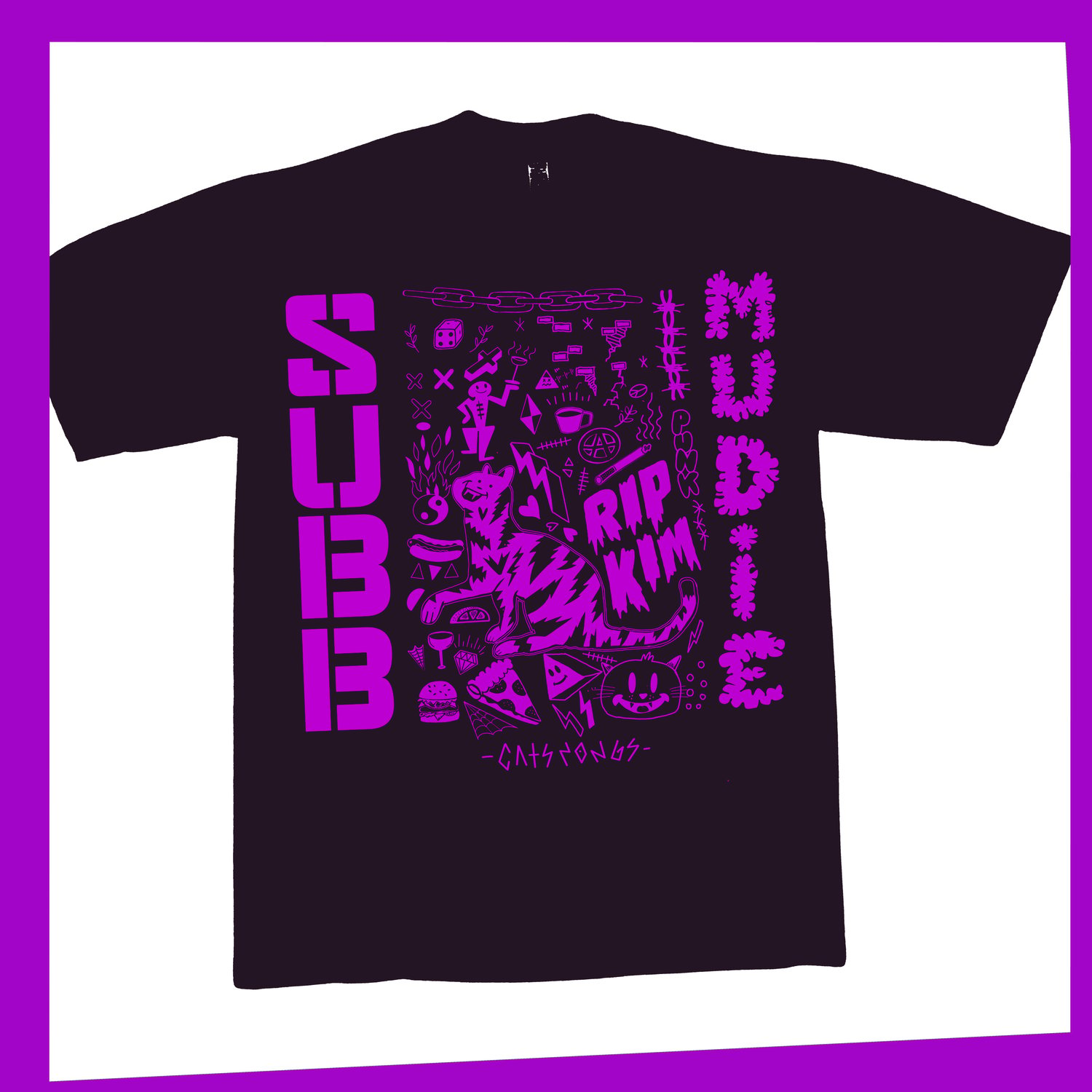 Image of Mudie X Subb " CATS SONGS" T-Shirt