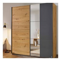 Image 1 of BEDROOM BUNDLE (GLIDEROBE, CHEST OF DRAWERS, 2 X BEDSIDES) - Oak / Grey