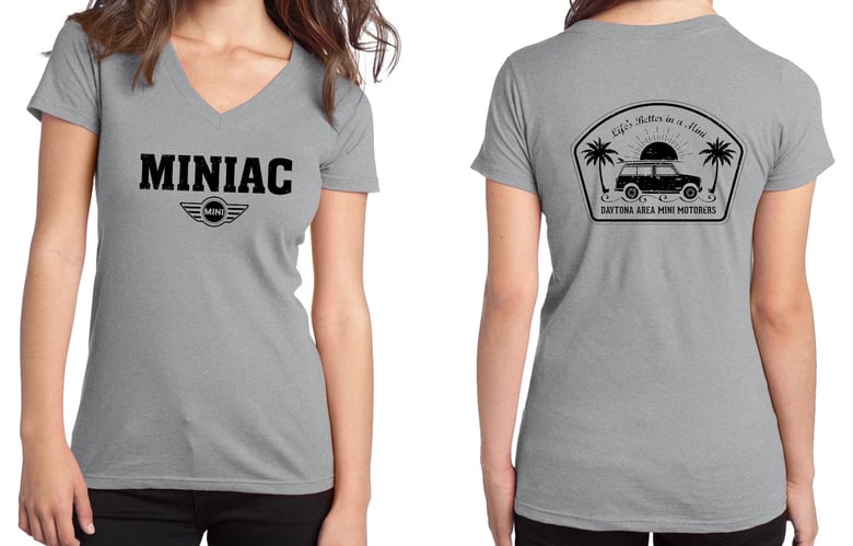 Image of DAYTONA AREA MINI MOTORERS LADIES V NECK TEE SHIRT