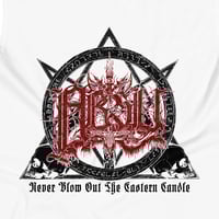 Image 2 of ABSU - NEVER BLOW OUT THE EASTERN CANDLE (RED & BLACK) MUSCLE SHIRT