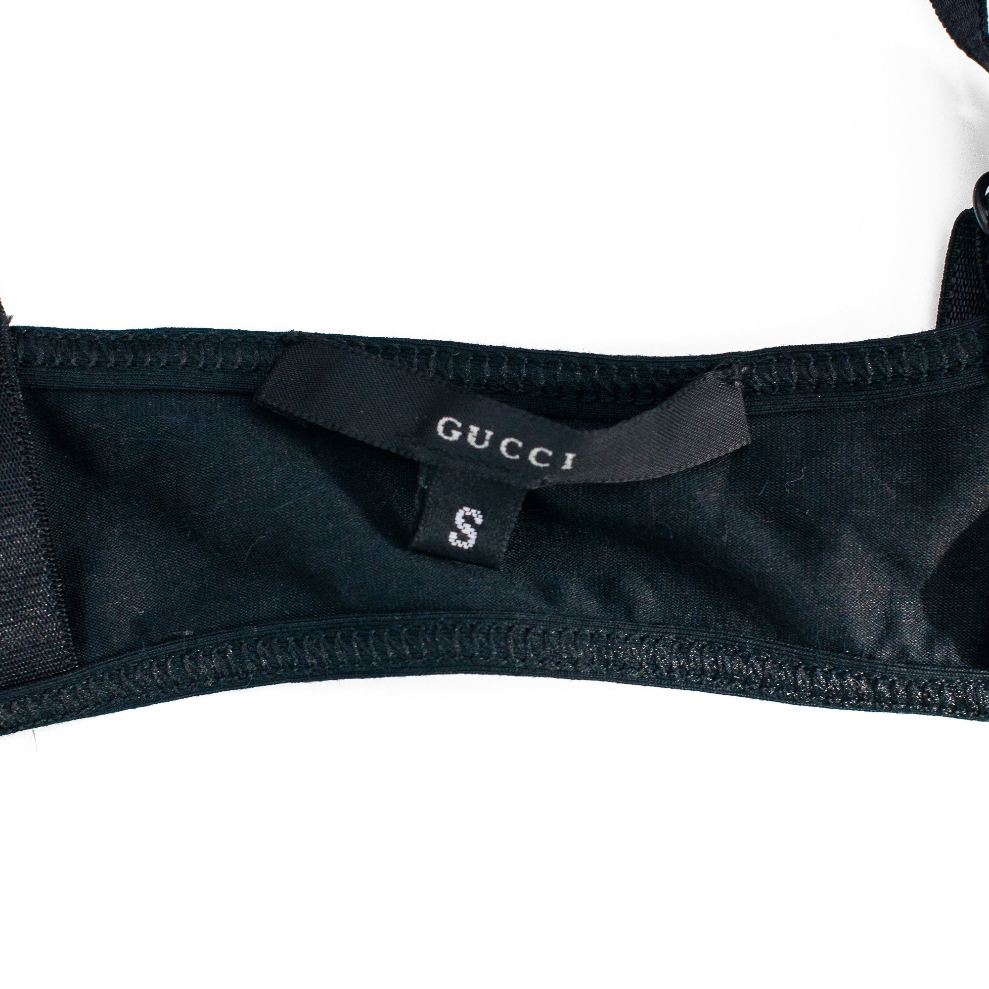 Image of Gucci by Tom Ford 1998 Black Crystal Bra