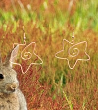 Image 1 of star swirl earrings (ꈍᴗꈍ)ε｀*)