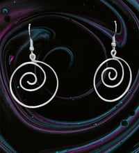 Image 2 of hoop swirl earrings