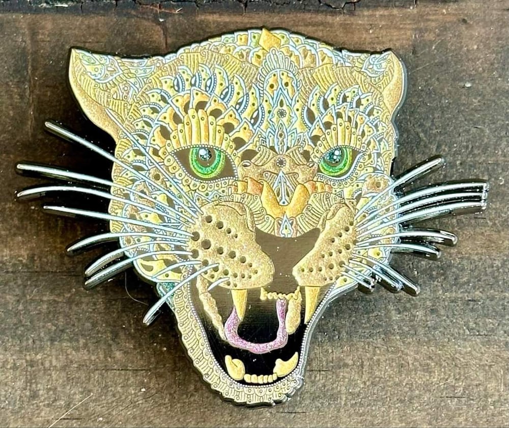 Ornate cheetah pins 