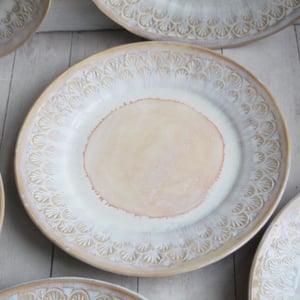 Image of 12 Place Dinnerware Set for Tara, Handcrafted Custom Made Dinnerware Set