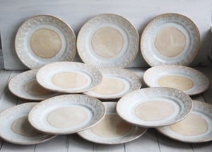 Image of 12 Place Dinnerware Set for Tara, Handcrafted Custom Made Dinnerware Set