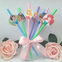 Image 1 of Disney Princess Straws,Disney Princess Party Straws,Disney Princess Drinking Straws,Disney Princess 