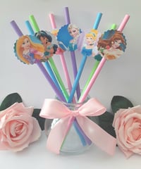 Image 2 of Disney Princess Straws,Disney Princess Party Straws,Disney Princess Drinking Straws,Disney Princess 